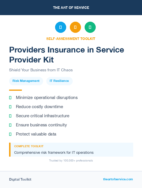 Providers Insurance in Service Provider Kit