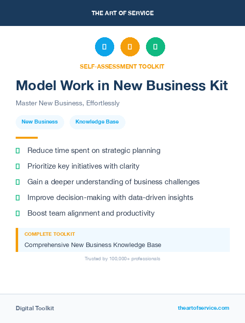 Model Work in New Business Kit