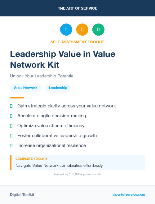 Leadership Value in Value Network Kit