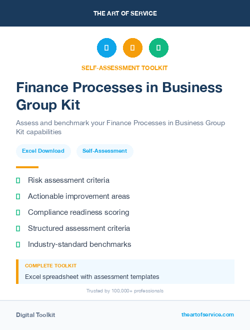 Finance Processes in Business Group Kit