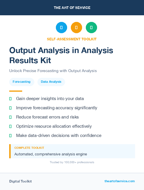 Output Analysis in Analysis Results Kit