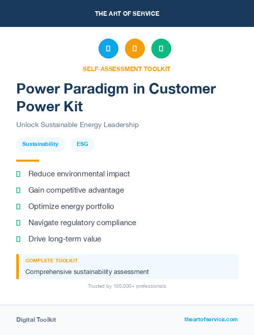 Power Paradigm in Customer Power Kit