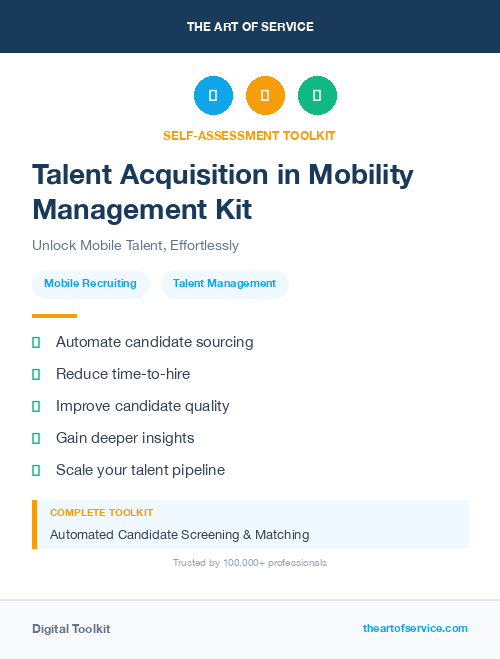 Talent Acquisition in Mobility Management Kit