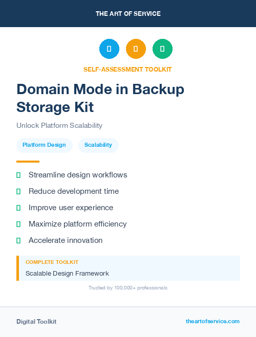 Domain Mode in Backup Storage Kit