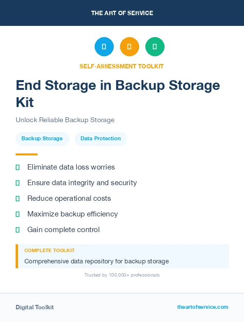 End Storage in Backup Storage Kit
