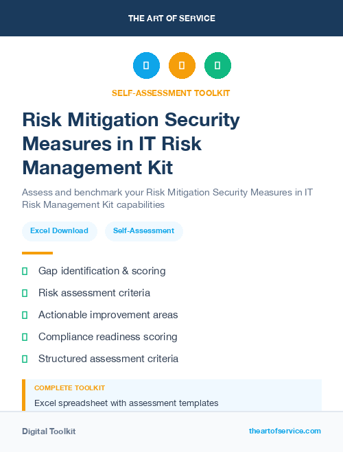 Risk Mitigation Security Measures in IT Risk Management Kit