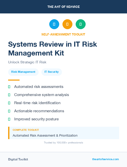 Systems Review in IT Risk Management Kit