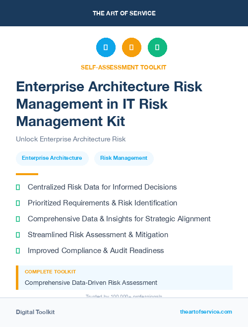 Enterprise Architecture Risk Management in IT Risk Management Kit