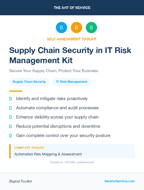 Supply Chain Security in IT Risk Management Kit