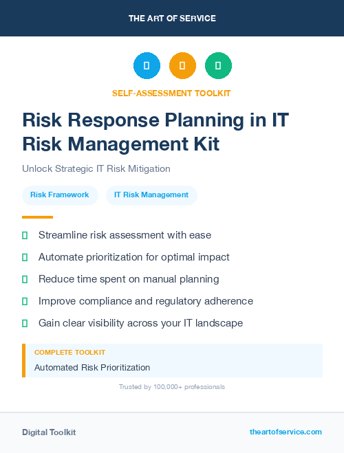 Risk Response Planning in IT Risk Management Kit