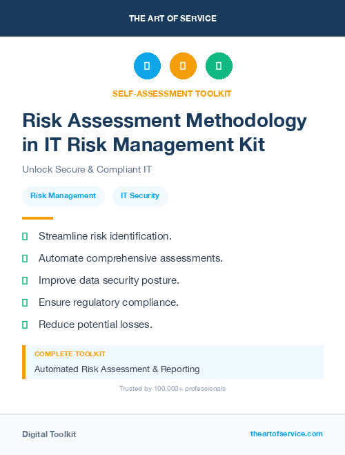 Risk Assessment Methodology in IT Risk Management Kit