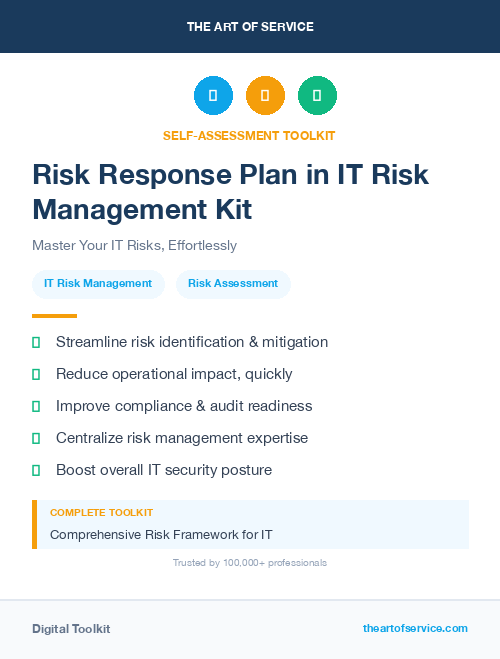 Risk Response Plan in IT Risk Management Kit
