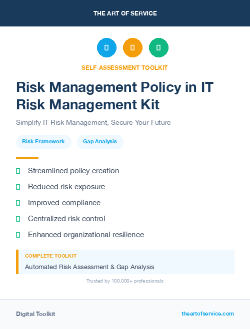 Risk Management Policy in IT Risk Management Kit