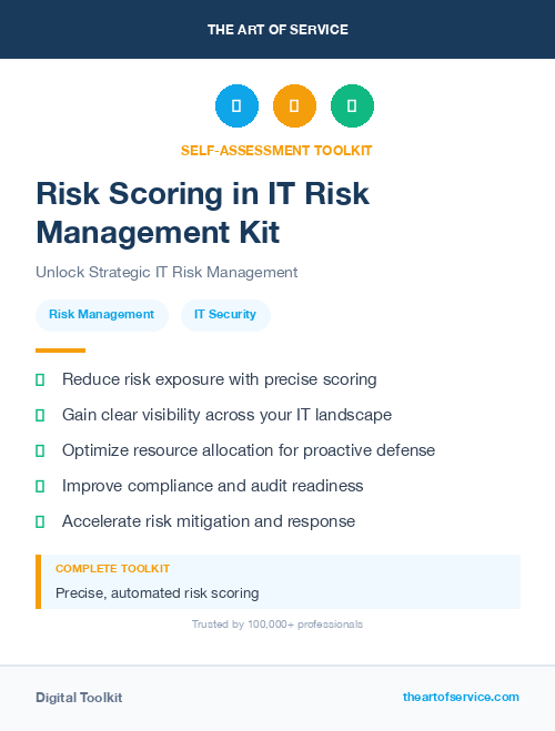 Risk Scoring in IT Risk Management Kit
