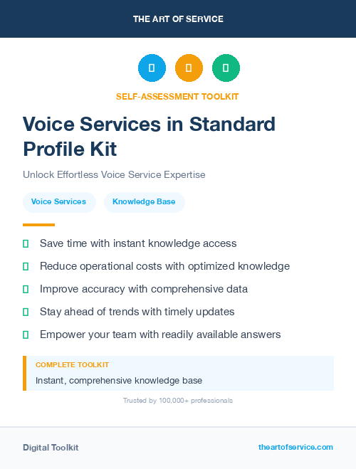 Voice Services in Standard Profile Kit