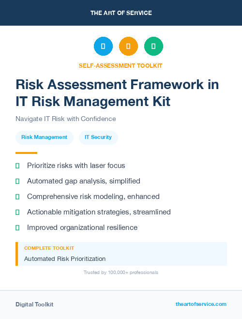 Risk Assessment Framework in IT Risk Management Kit