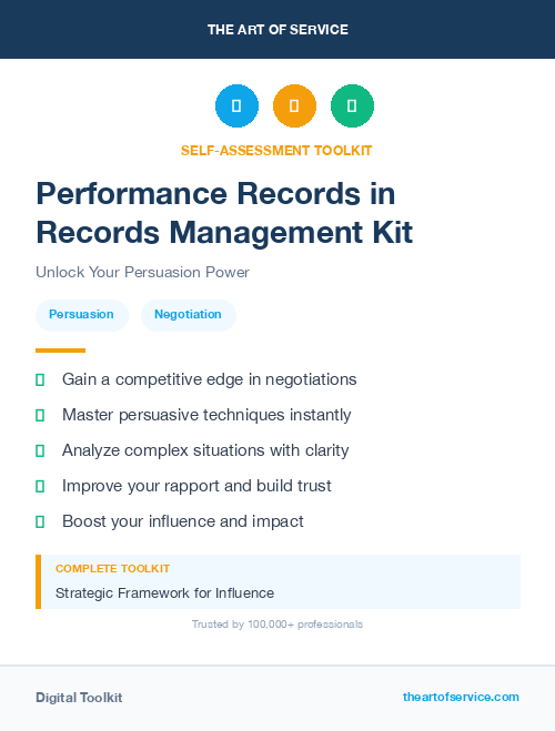 Performance Records in Records Management Kit