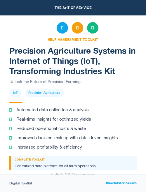 Precision Agriculture Systems in Internet of Things (IoT), Transforming Industries Kit