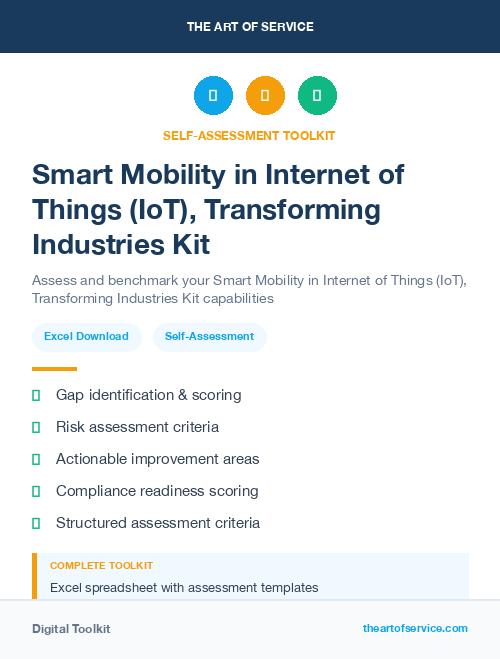 Smart Mobility in Internet of Things (IoT), Transforming Industries Kit