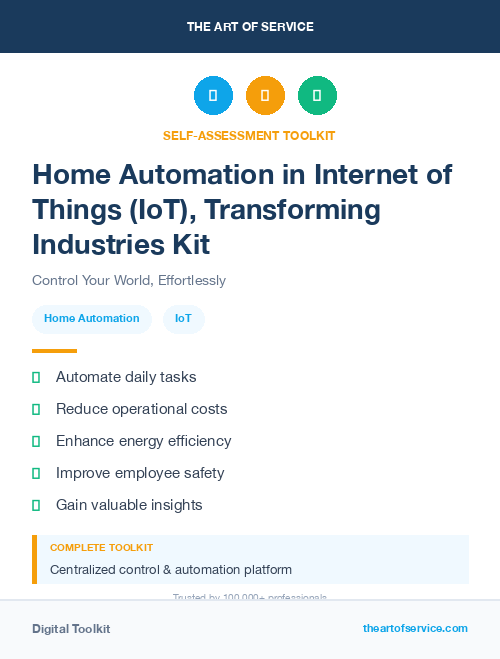 Home Automation in Internet of Things (IoT), Transforming Industries Kit
