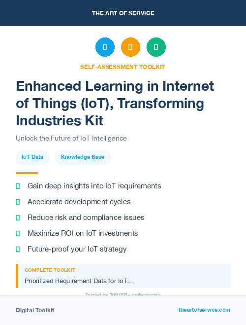 Enhanced Learning in Internet of Things (IoT), Transforming Industries Kit