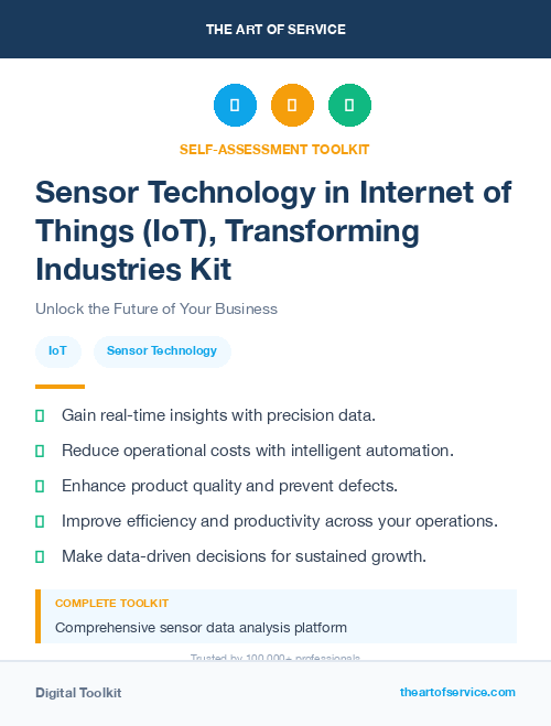 Sensor Technology in Internet of Things (IoT), Transforming Industries Kit