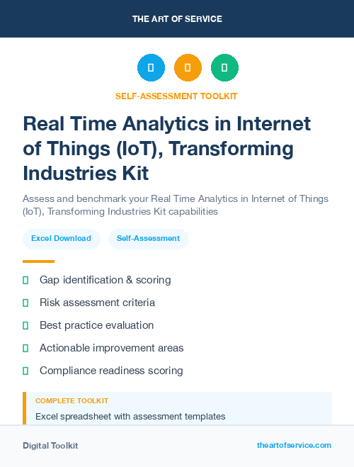 Real Time Analytics in Internet of Things (IoT), Transforming Industries Kit