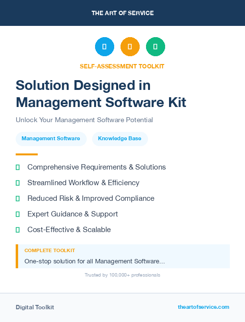 Solution Designed in Management Software Kit