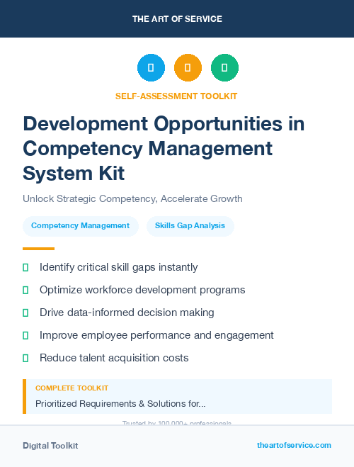 Development Opportunities in Competency Management System Kit