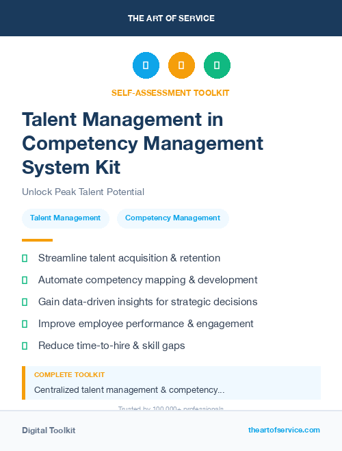 Talent Management in Competency Management System Kit