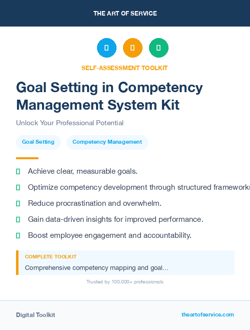 Goal Setting in Competency Management System Kit