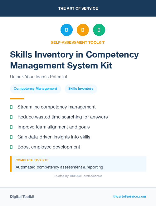 Skills Inventory in Competency Management System Kit