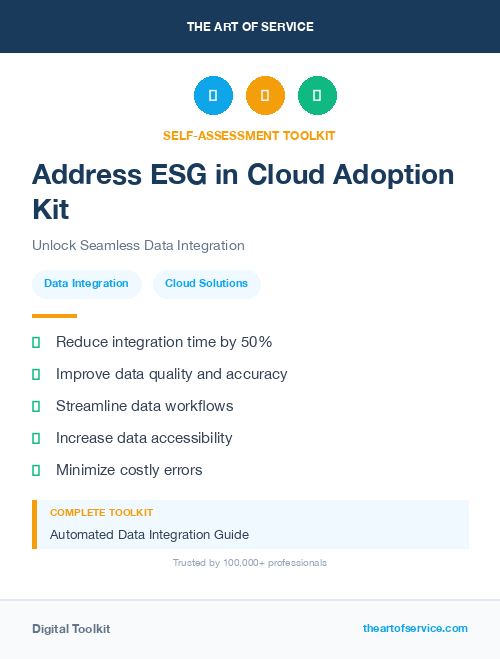 Address ESG in Cloud Adoption Kit