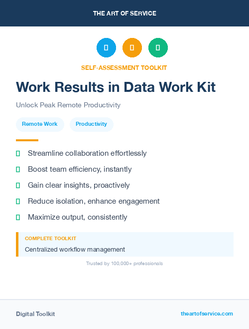 Work Results in Data Work Kit