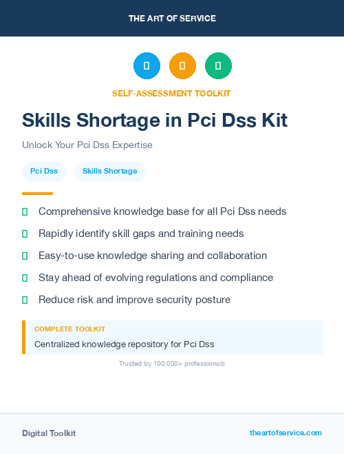 Skills Shortage in Pci Dss Kit
