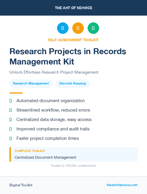 Research Projects in Records Management Kit