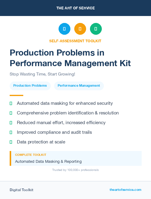 Production Problems in Performance Management Kit