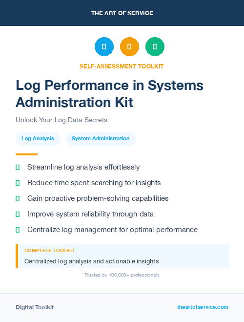Log Performance in Systems Administration Kit