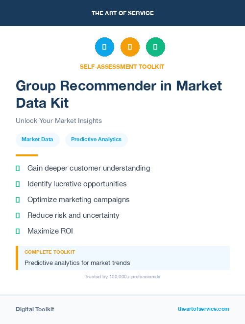 Group Recommender in Market Data Kit