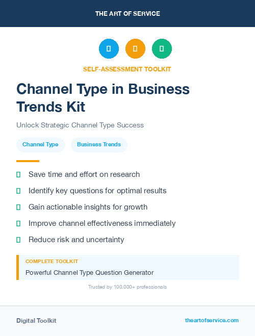 Channel Type in Business Trends Kit