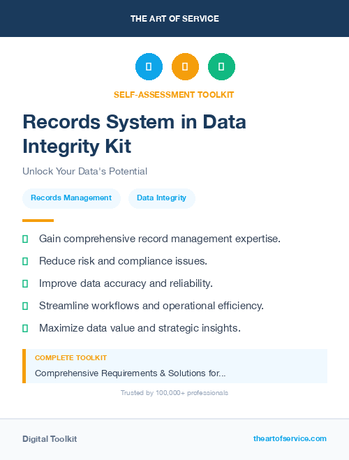 Records System in Data Integrity Kit