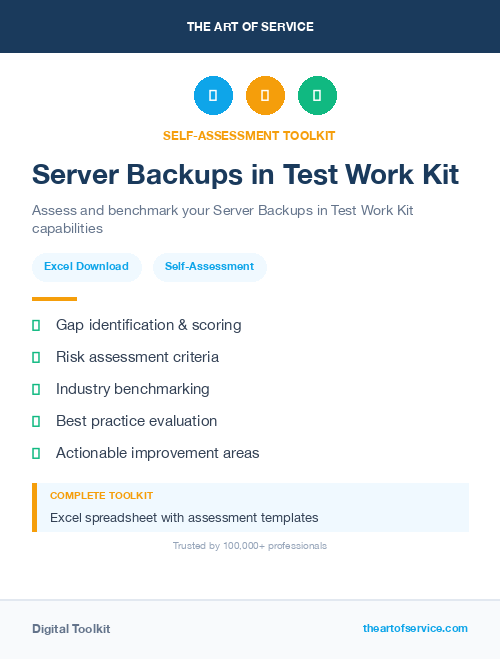 Server Backups in Test Work Kit