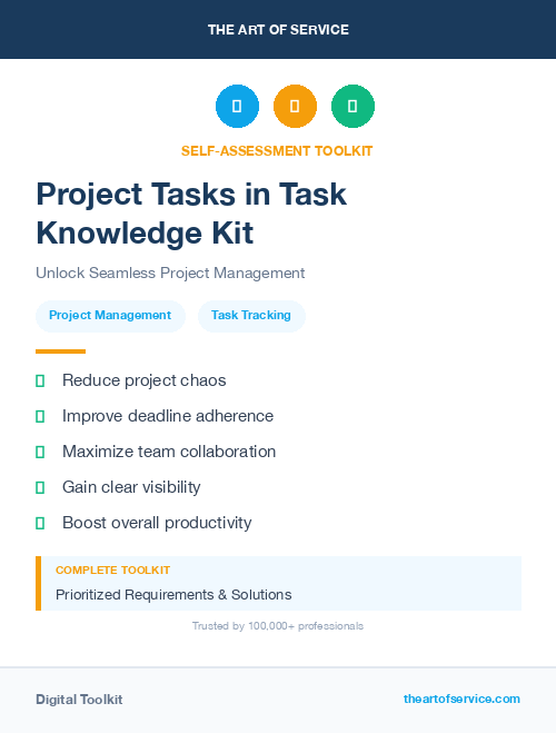 Project Tasks in Task Knowledge Kit
