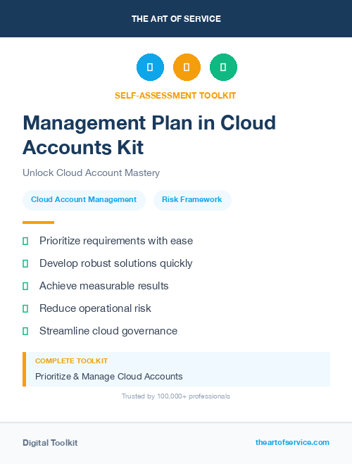 Management Plan in Cloud Accounts Kit