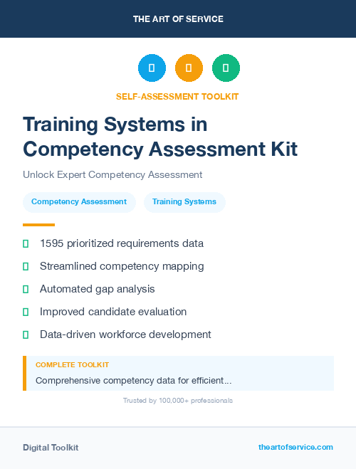 Training Systems in Competency Assessment Kit