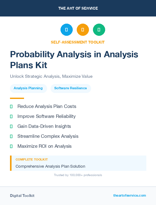Probability Analysis in Analysis Plans Kit