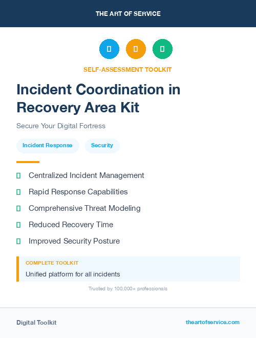 Incident Coordination in Recovery Area Kit