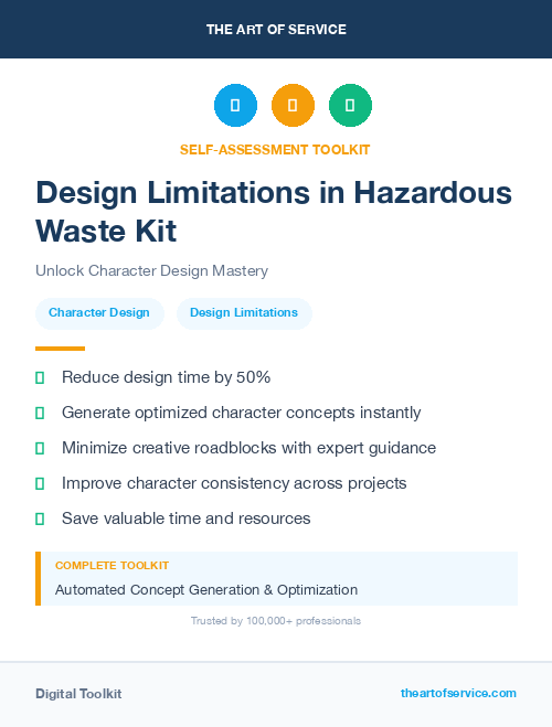 Design Limitations in Hazardous Waste Kit