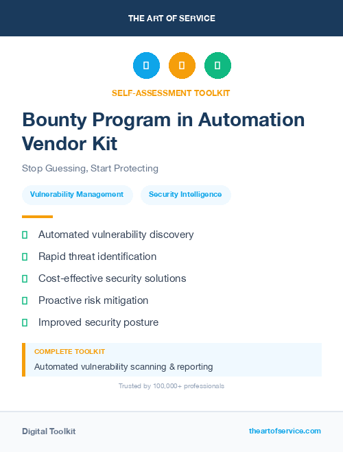 Bounty Program in Automation Vendor Kit