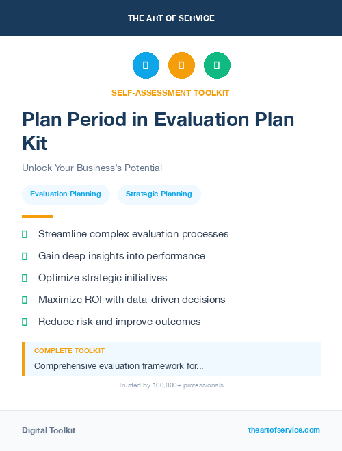 Plan Period in Evaluation Plan Kit
